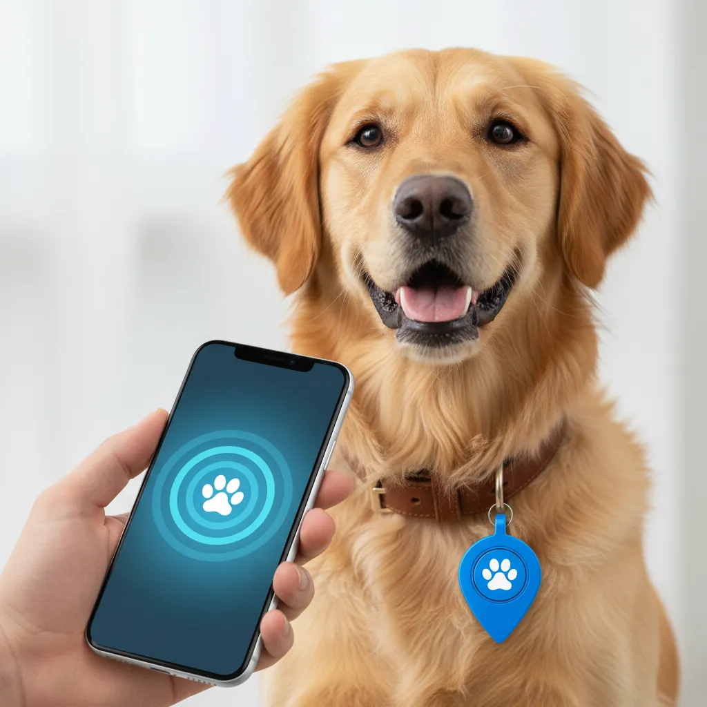 סריקת תג NFC על כלב עם טלפון